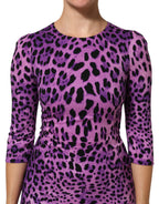 Violet Leopard Sheath Bodycon Mini Dress