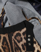 Dark Blue Cotton Collared Denim Coat Jacket