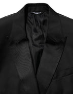 Black MARTINI Double-Breasted Suit Blazer