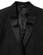 Black Wool MARTINI 2 Button Men Suit Blazer