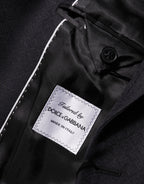 Black Wool 2 Buttons Suit Jacket Men Blazer