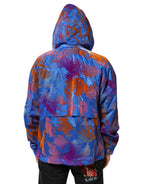 Blue Tie Dye Logo Hooded Sweatshirt Jacket