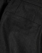 Black Cotton Mid Waist Dress Trouser Pants