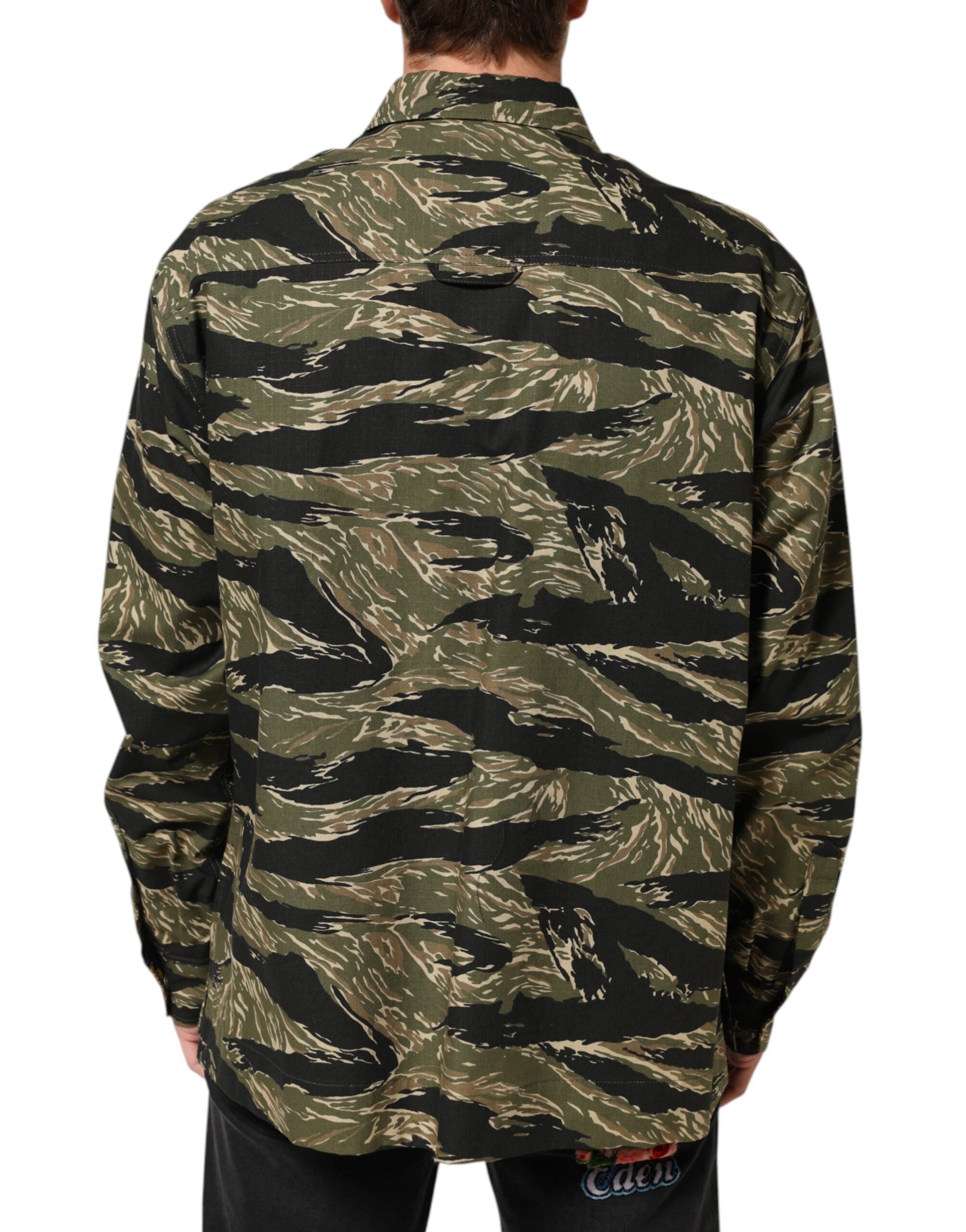 Multicolor Camouflage Cotton Casual Shirt
