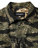 Multicolor Camouflage Cotton Casual Shirt