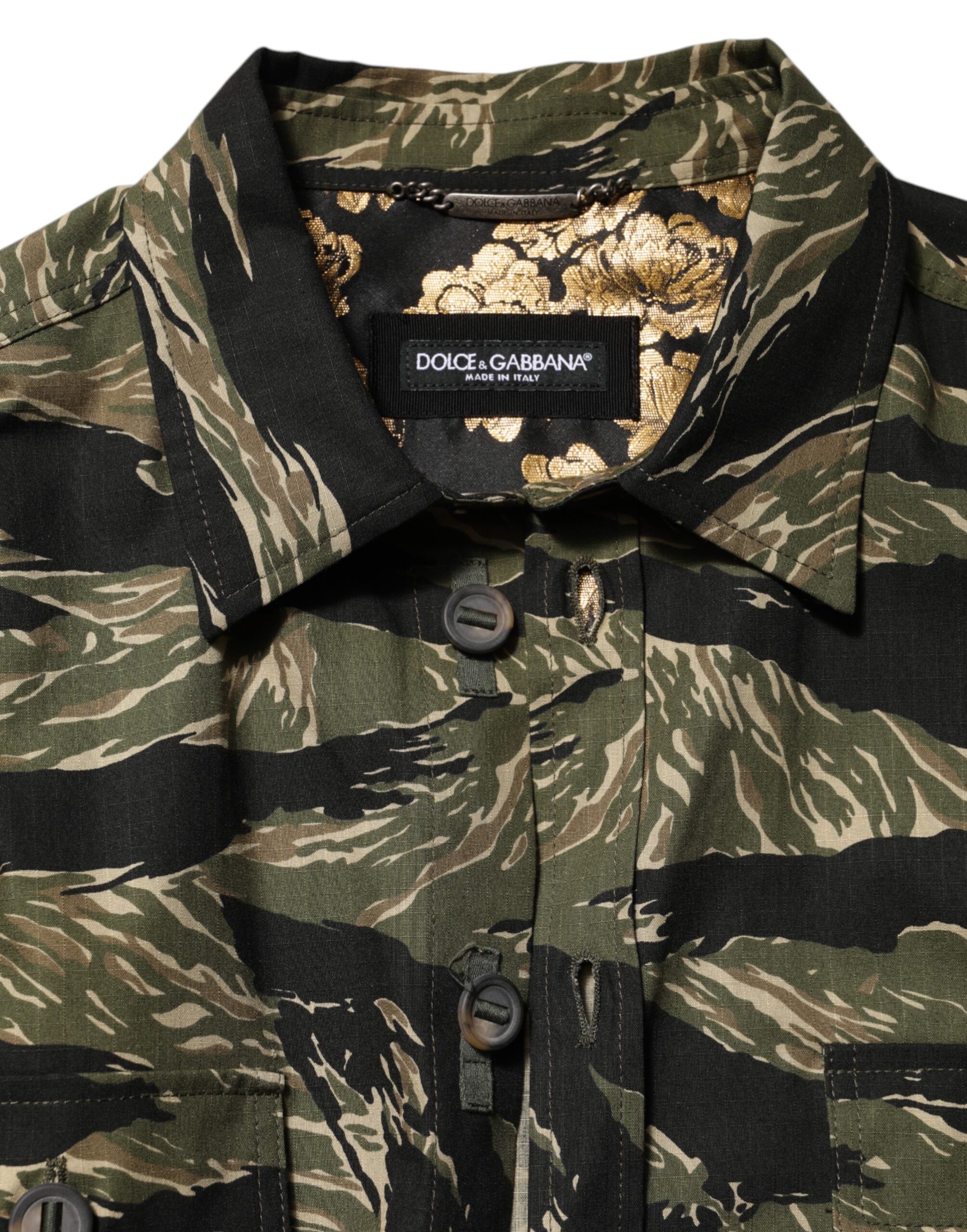 Multicolor Camouflage Cotton Casual Shirt