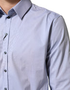Blue SICILIA Cotton Men Dress Formal Shirt