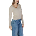 Beige Viscose Sweatshirt