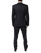 Black MARTINI 2 Buttons Suit 3 Piece Suit