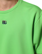 Green Logo Crew Neck Short Sleeves T-shirt