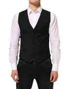 Black Wool Dress Formal Men Waistcoat Vest