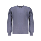 Blue Recycled Cotton Men Sweatshirt