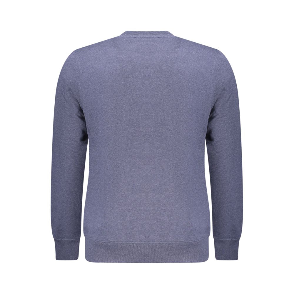 Blue Recycled Cotton Men Sweatshirt