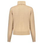 Beige Cotton Women Sweater