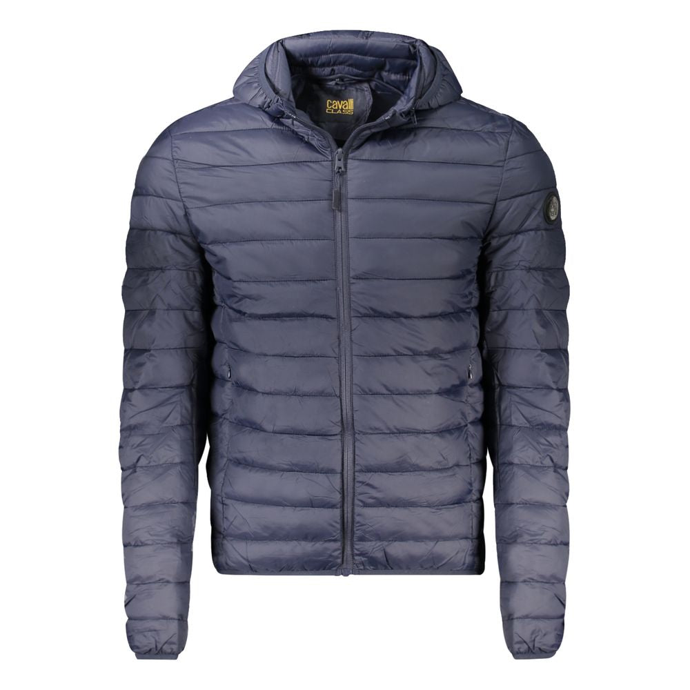 Blu Polyester Men's Jacket