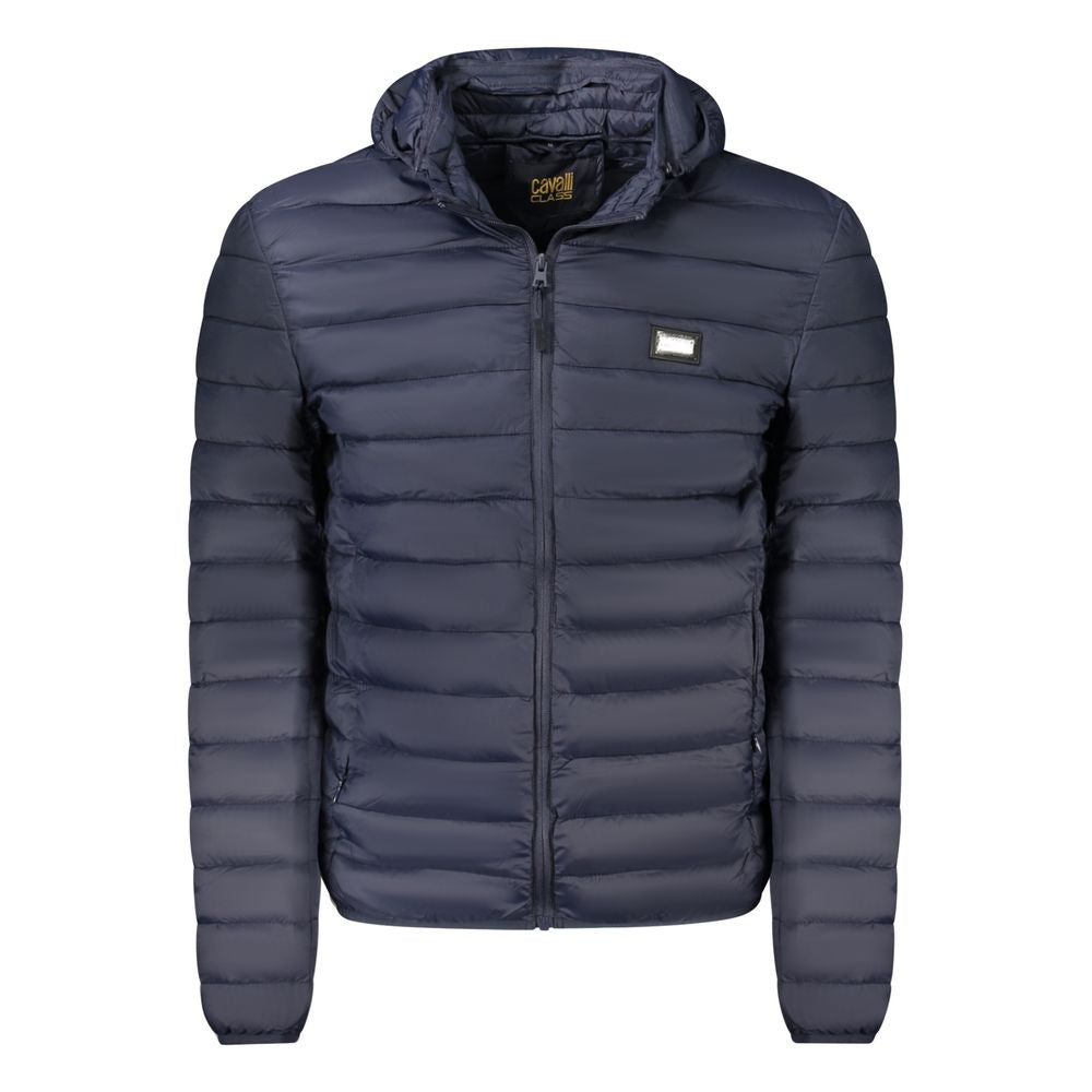 Blu Polyester Men Jacket