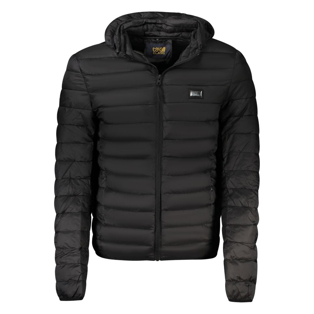 Black Polyester Men's Jacket