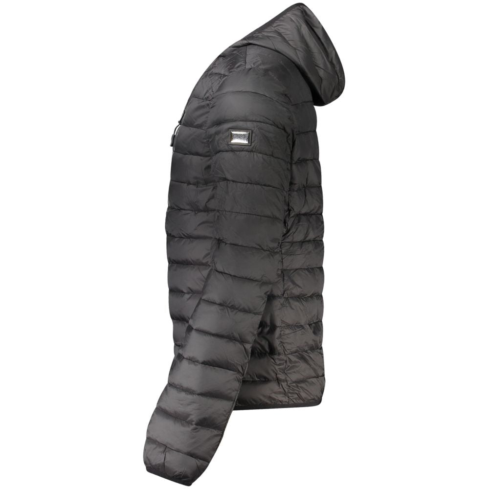 Black Polyester Men's Jacket