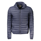 Blu Polyester Men Jacket