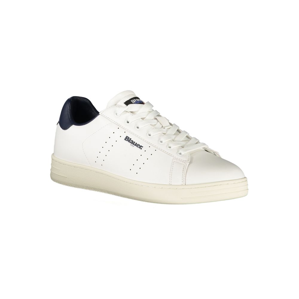 White Polyurethane Men's Sneaker