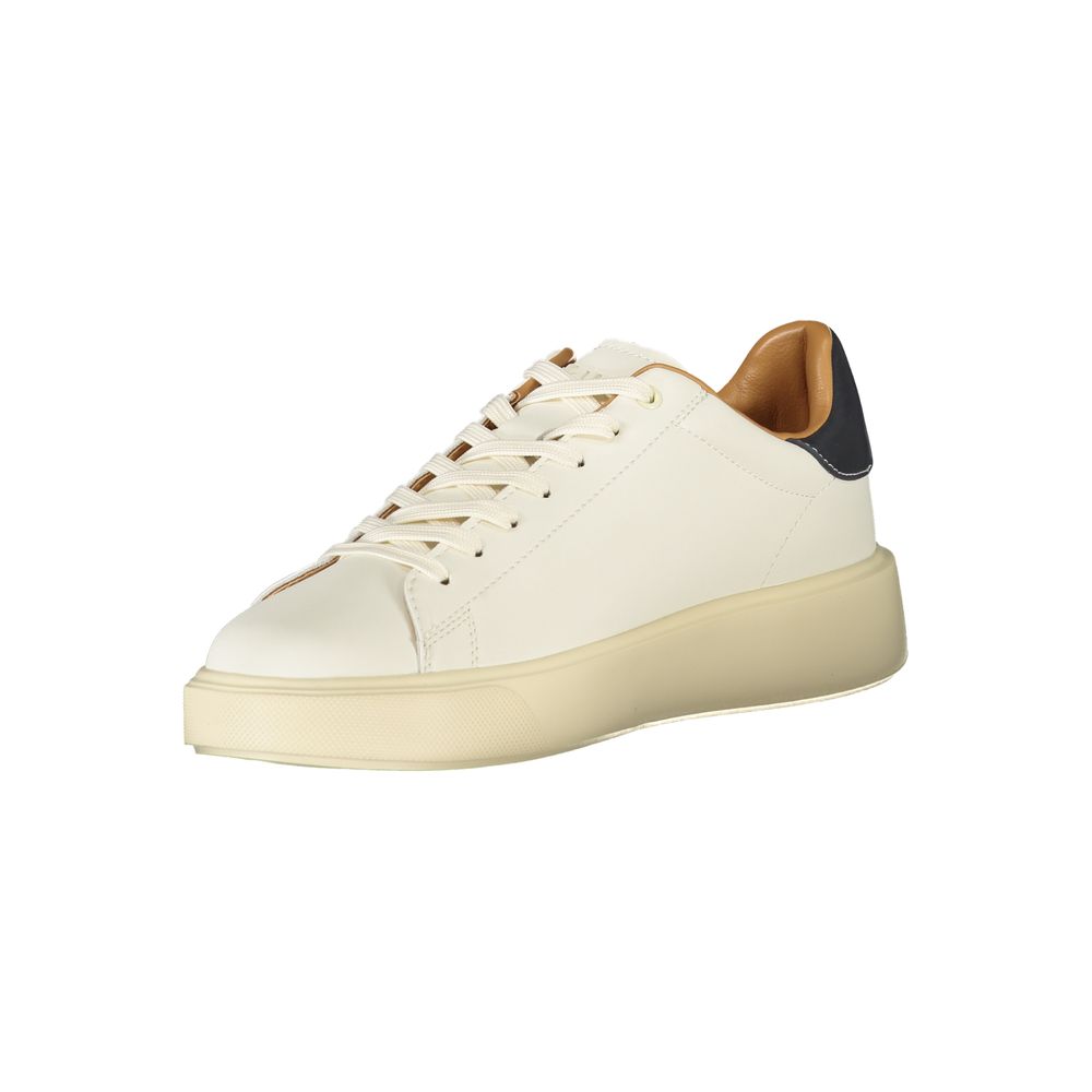 White Polyester Men Sneaker