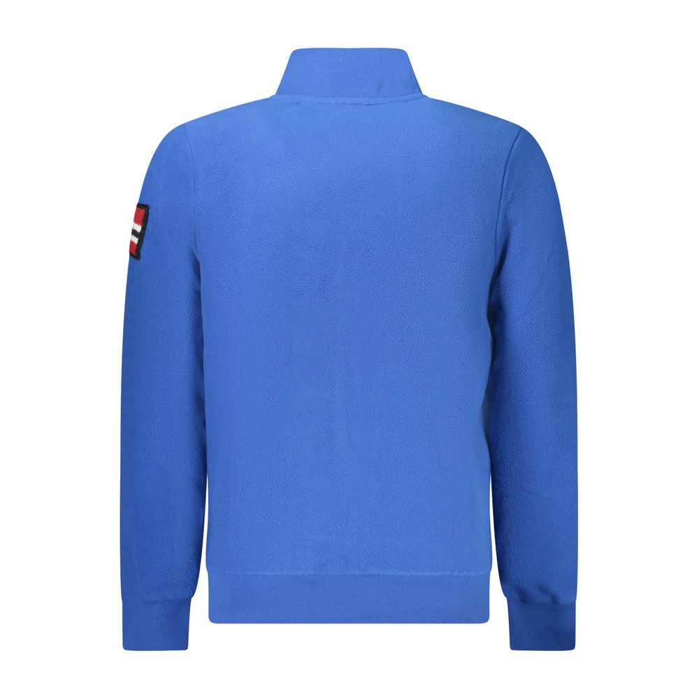 Blu Polyester Mens Sweatshirt