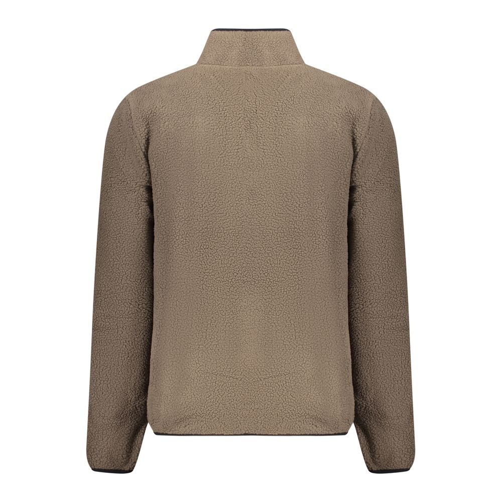 Marrone Polyester Men Sweatshirt