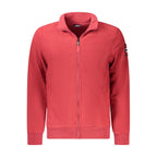 Red Polyester Men Sweatshirt