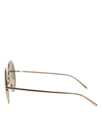 Gold Metal Round Shades Eyewear Sunglasses