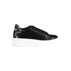 Black Polyurethane Women Sneaker