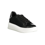 Black Polyurethane Women Sneaker