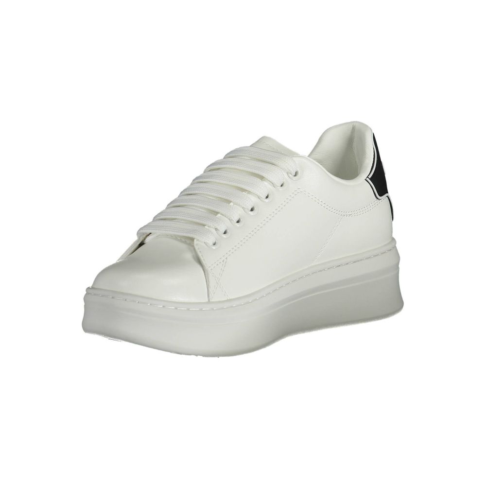 White Polyurethane Women's Sneaker