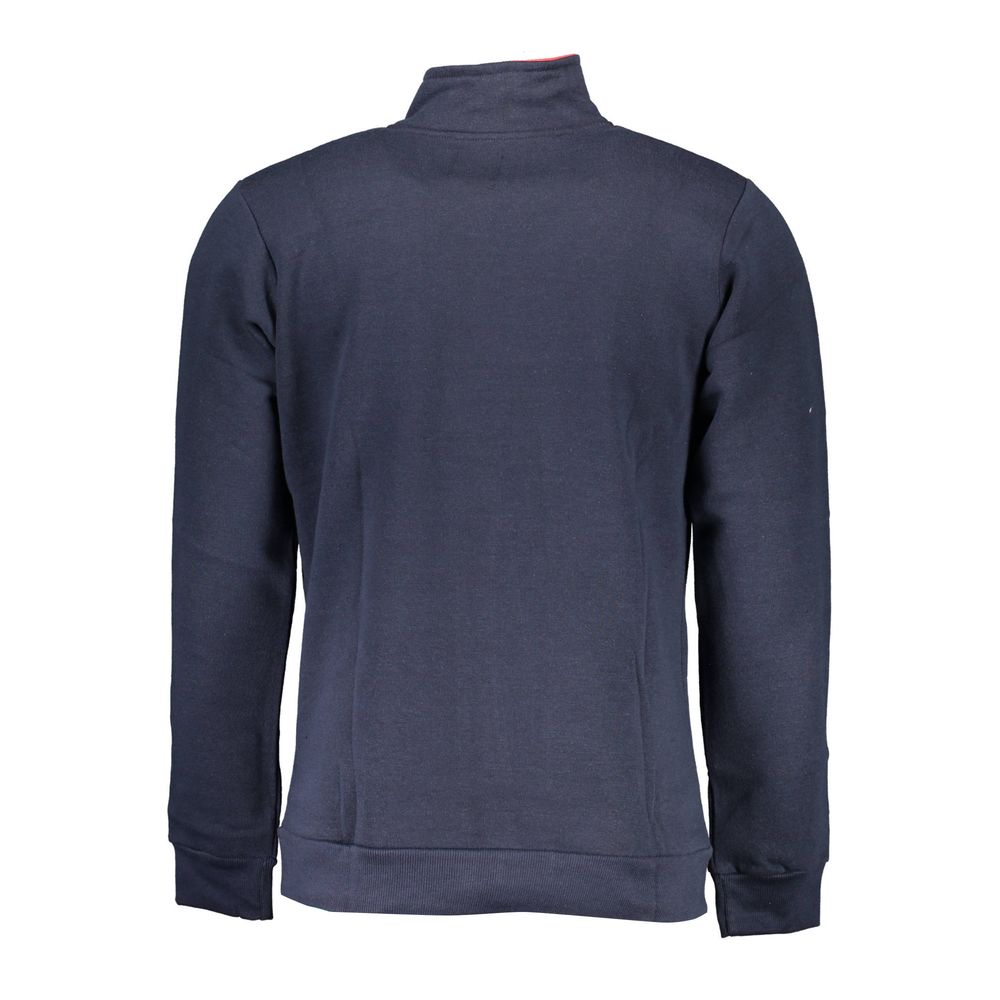 Blue Polyester Men Sweatshirt
