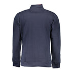Blue Polyester Men Sweatshirt