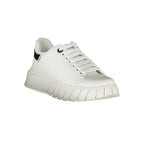 White Polyurethane Women Sneaker