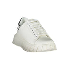 White Polyurethane Women Sneaker