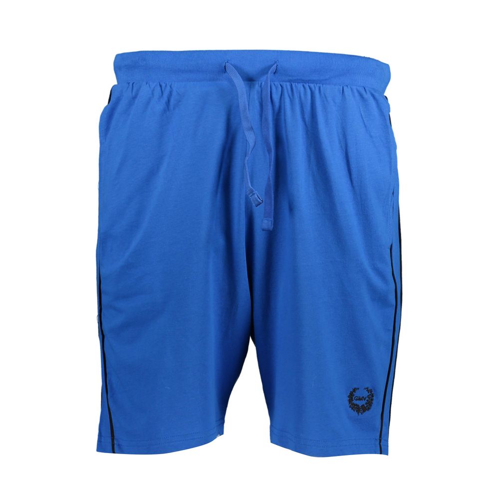 Blue Cotton Men's Sweatpant Shorts