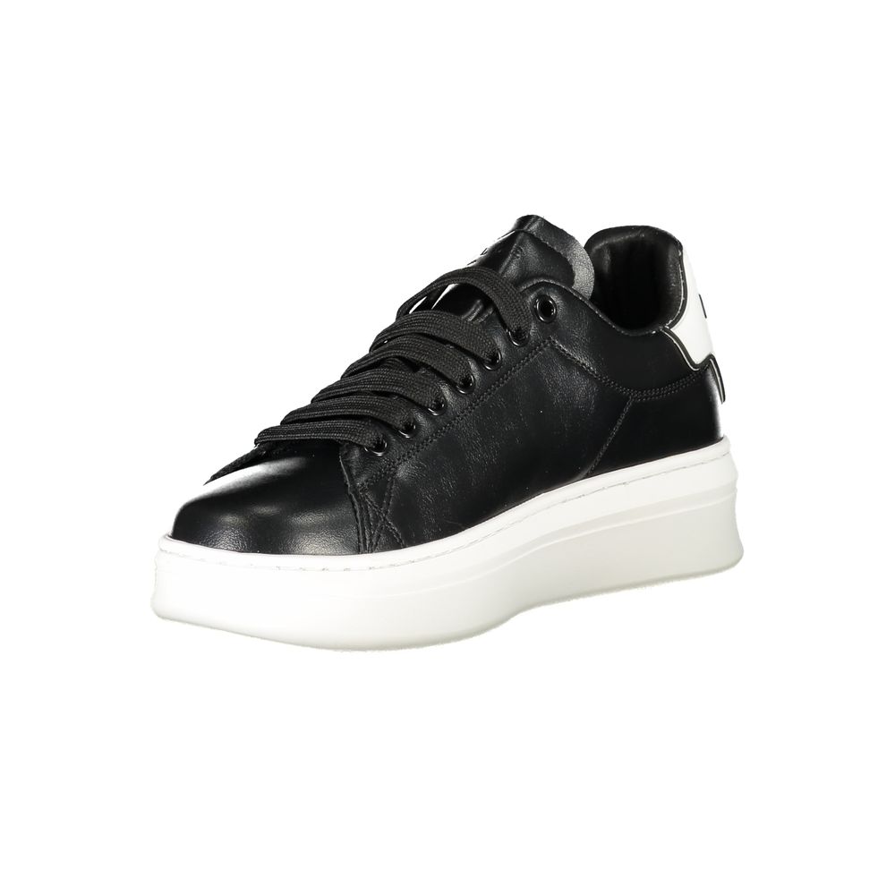 Black Polyurethane Women Sneaker