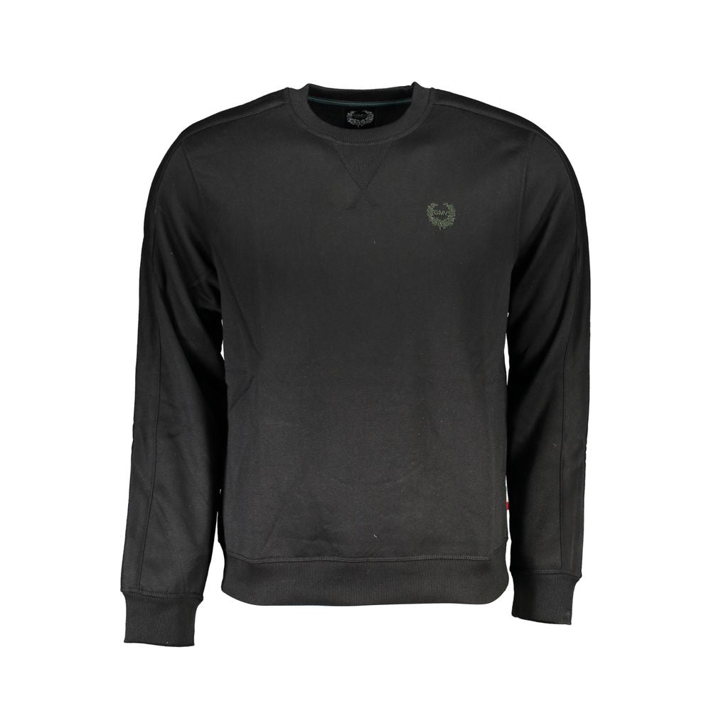 Black Polyester Men Sweatshirt