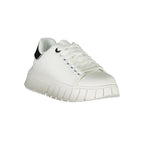 White Polyurethane Women Sneaker