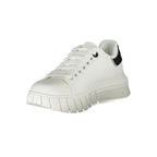 White Polyurethane Women Sneaker