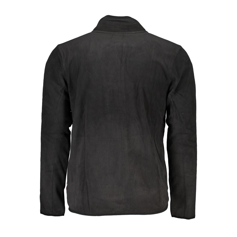Black Polyester Men Sweatshirt