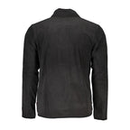 Black Polyester Men Sweatshirt