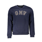 Blue Polyester Men Sweatshirt