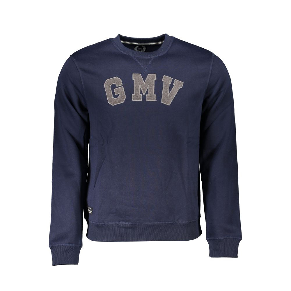 Blue Polyester Men Sweatshirt