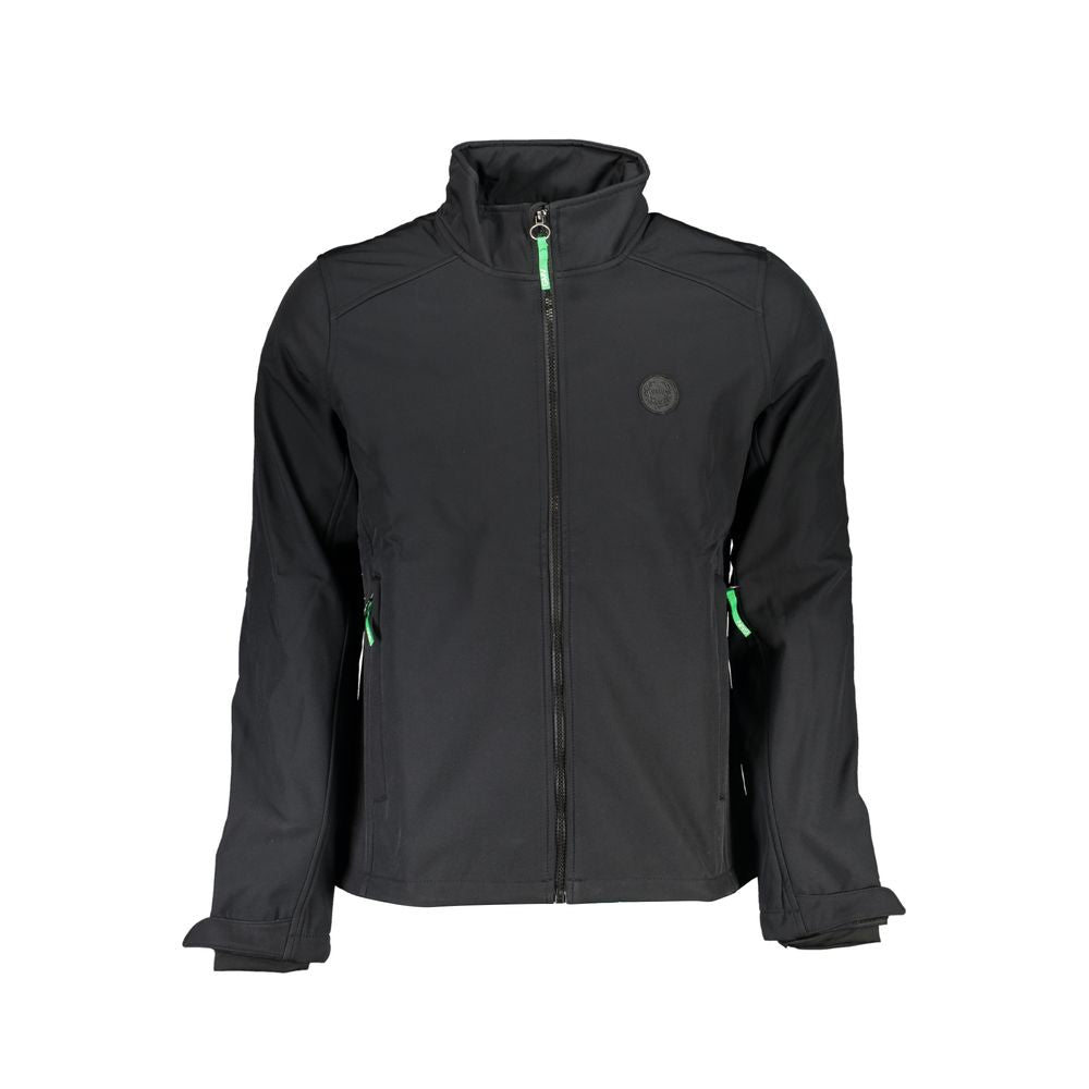 Black Polyester Men's Jacket