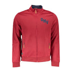 Red Polyester Men Sweatshirt