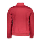 Red Polyester Men Sweatshirt