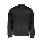 Black Polyester Men Sweatshirt