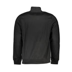 Black Polyester Men Sweatshirt